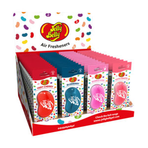 Jelly Belly 3D Mixed Air Fresheners in display of 56