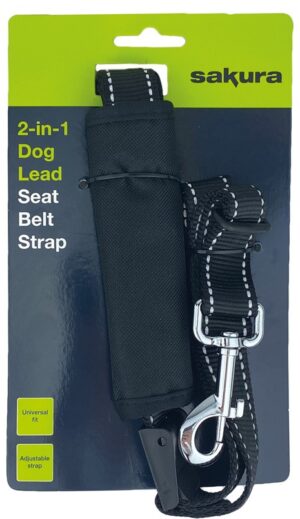 2 in 1 Dog Lead Seat Belt Strap