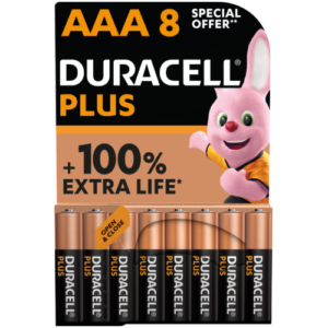Duracell Plus Power AAA 8 pack Batteries x 10