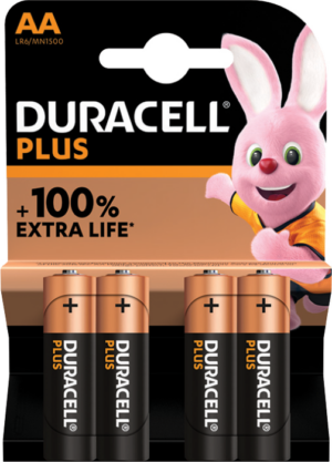 Duracell Plus Power AA 4 pack Batteries x 20