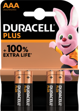 Duracell Plus Power AAA 4 pack Batteries x 10