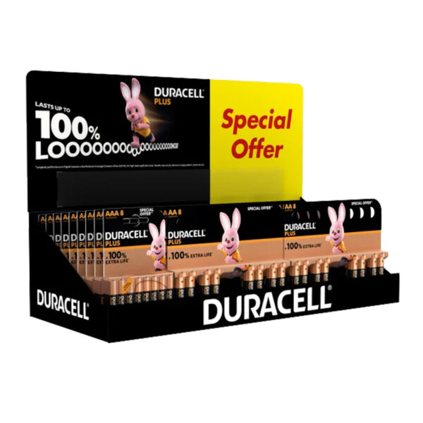 Duracell Plus Power AA & AAA x 34 Counter Display