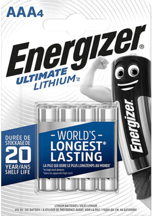 Energizer Lithium AAA Batteries 4 Pack