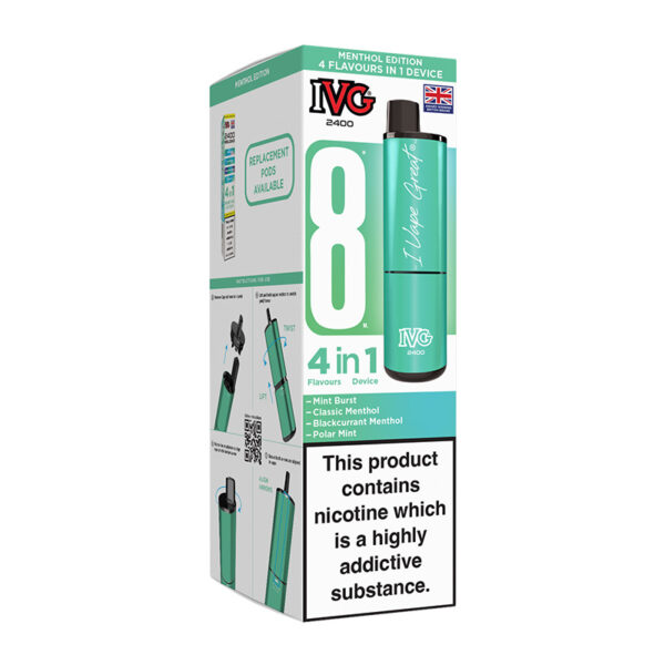 IVG 2400 4in1 Rechargeable – Menthol Edition
