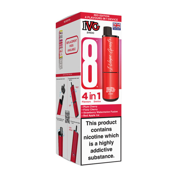 IVG 2400 4in1 Rechargeable – Red Edition