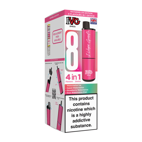 IVG 2400 4in1 Rechargeable – Watermelon Edition