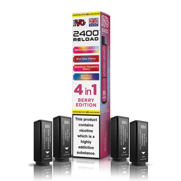 IVG 2400 Reload Pods – Berry Edition 20mg (4 Pack)