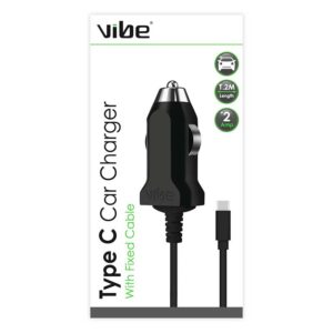 Vibe USB-C Fixed Cable Car Charger