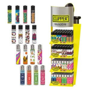 Clipper Lighter Shaped Counter Display 4 Tier - 144 + 48 Free