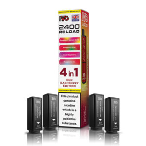 IVG 2400 Reload Pods Red Raspberry Edition 20mg 8ml - 4 Pack
